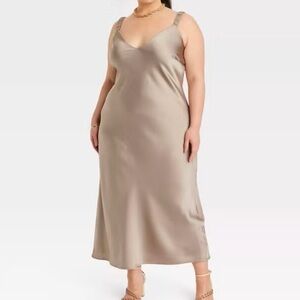 A New Day Midi Perfect Slip Dress, NWT, Size 1X